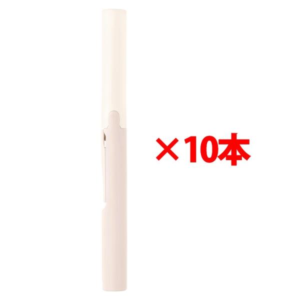 プラス(PLUS) 携帯はさみ フィットカットカーブ ツイッギー フッ素コート ソフトベージュ  1...