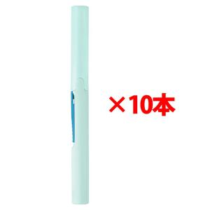 プラス(PLUS) 携帯はさみ フィットカットカーブ ツイッギー フッ素コート ソフトブルー  10本 34-247 ×10｜econvecoco