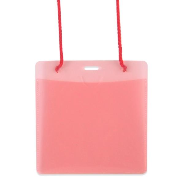 プラス(PLUS) 名札 ネームタッグ 吊り下げ イベント用 ケース色付 50枚 レッド 84-90...