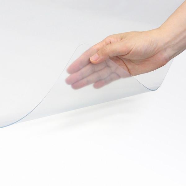 プラス (PLUS) デスクマット 透明 非転写 フッ素 ラミネート 1.2mm厚 1190 × 6...