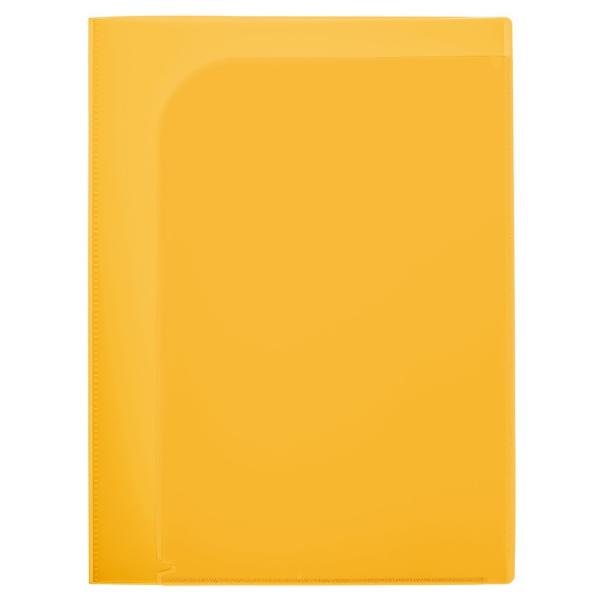 プラス(PLUS) クリアホルダー 通知表ホルダー 6ポケット 見開き収容可 イエロー FL-200...