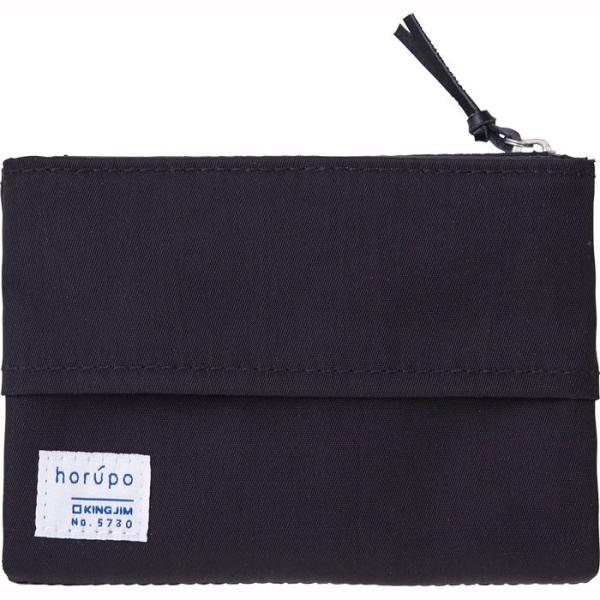 キングジム＜KING JIM＞ ホルポ(horupo) ごみ箱ポーチ 二つ折りサイズ クロ 5730...