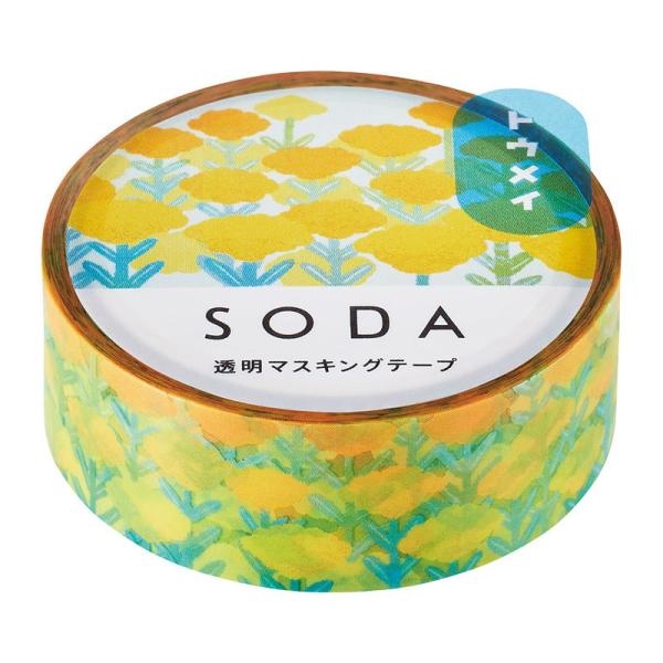 ソ−ダ 透明マステ ベニバナ  3個入り CMT15-010