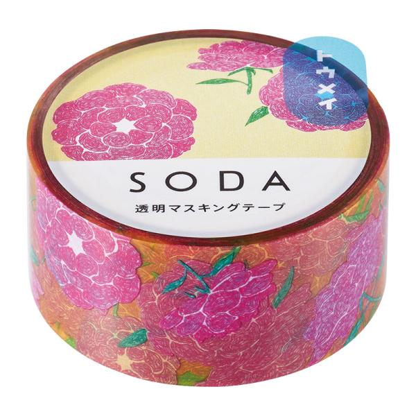 ソ−ダ 透明マステ フラワ−  3個入り CMT20-011
