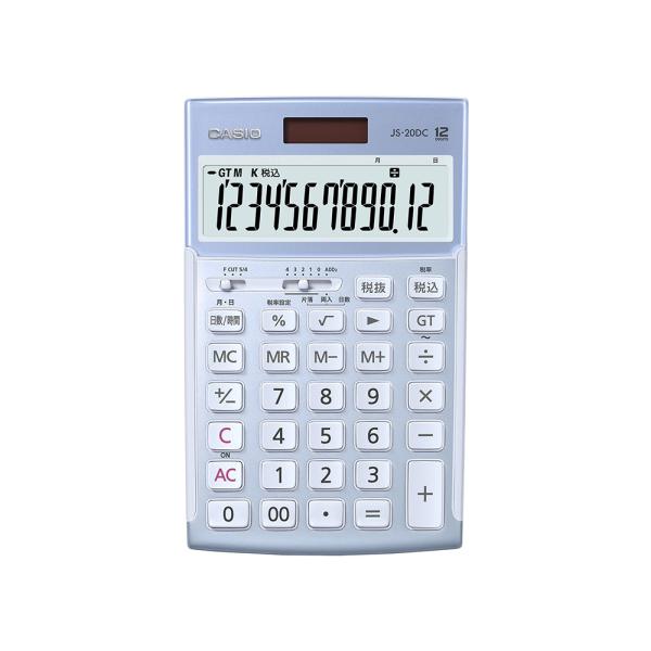 カシオ CASIO 日数・時間計算機能搭載 本格実務電卓 JS-20DC-BU-N