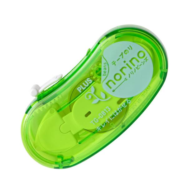 プラス PLUS テープのり ノリノビーンズ キレイにはがせる クリアライトグリーン TG-0813...