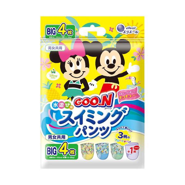 大王製紙 GOO.N グーン スイミング パンツ BIGサイズ 4枚 男女共用 20863082