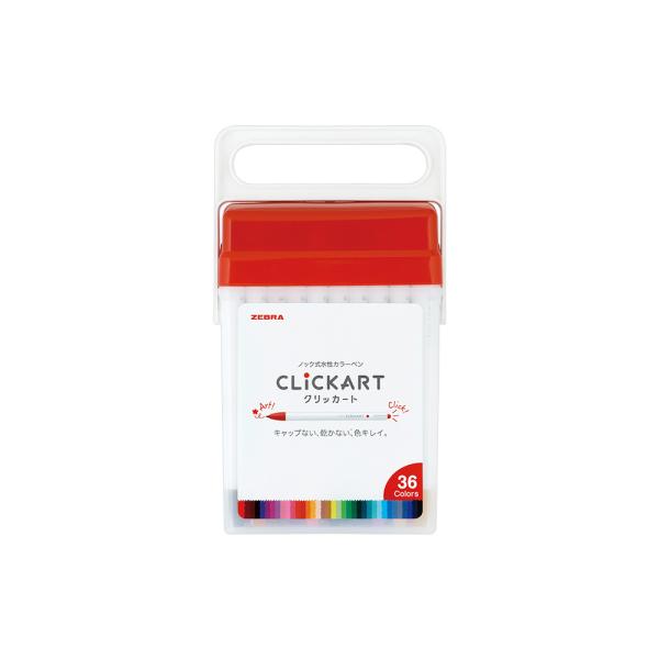 ゼブラ zebra ノック式水性カラーペン クリッカート 36色セット WYSS22-36C-N