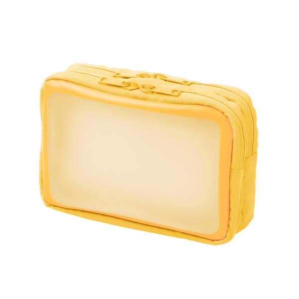 プラス PLUS ナカ見え　ガジェットポーチＭ　イエロー