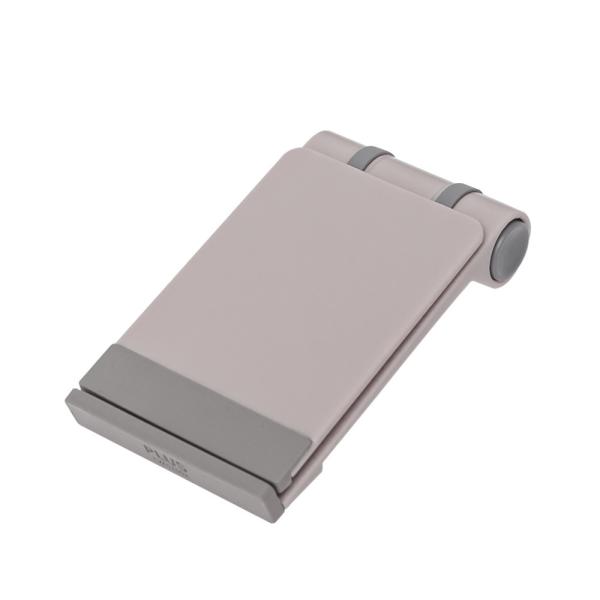 プラス PLUS たたんでペタンコ　スマホスタンド　グレー
