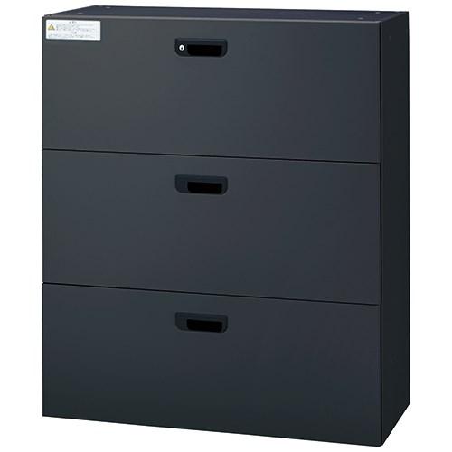 プラス Jeラテラル3段保管庫 JE-105H-3 TBK D450 128228