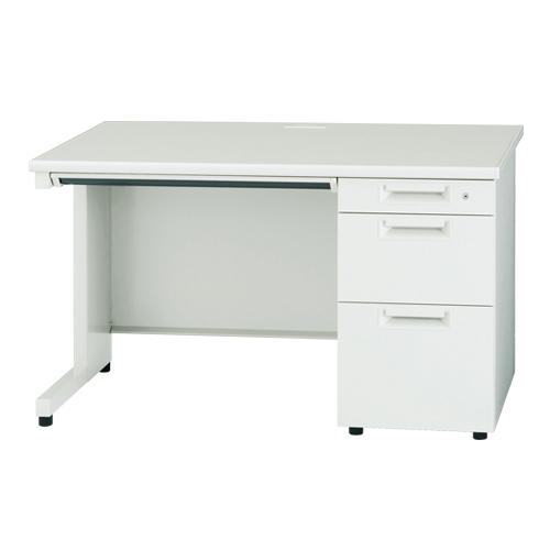 プラス 片袖机 JS-127D-3 WH ホワイト 364846