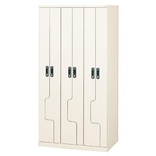 プラス 省スペースロッカー NS-61J WH 6人用 380982