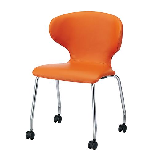 FRENZ 会議イス PN-NK65L OR オレンジ キャスター脚 740536