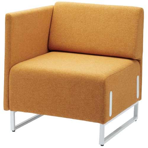 FRENZ 応接チェア LDP-W 背・右片肘付 オレンジ LDP-BAARR WH SET OR ...