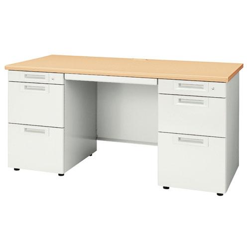 プラス 両袖机 RJ-147D-33 WM ホワイトメープル 829881