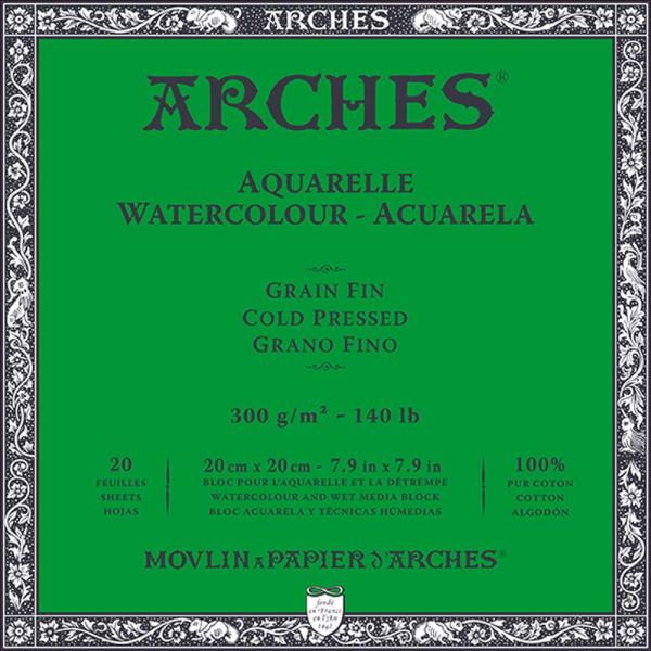 マルマン maruman アルシュ 水彩紙ブロック 300g 細目 20×20mm 1795059