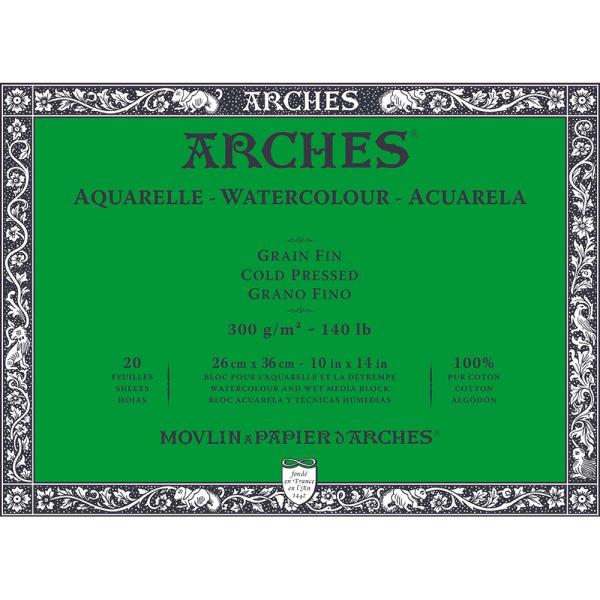 マルマン maruman アルシュ 水彩紙ブロック 300g 細目 26×36mm 1795061