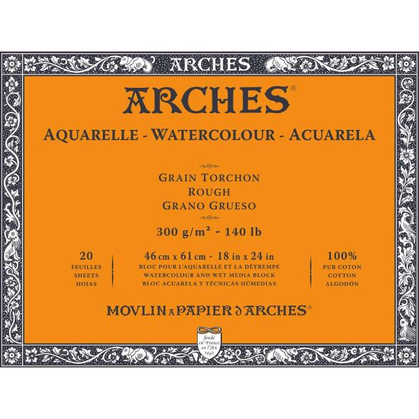 マルマン maruman アルシュ 水彩紙ブロック 300g 荒目 46×61mm 1795089