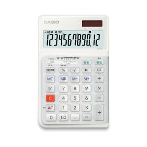 カシオ Casio 人間工学電卓 ジャストタイプ 本格実務 JE-12D-WE-N 12桁 ホワイト 右手向け｜econvecoco