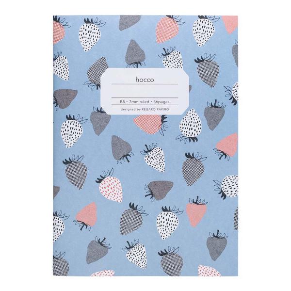 日本ノート nipponnote 柄ノート hocco (ホッコ) B5 いちご 5冊セット X00...