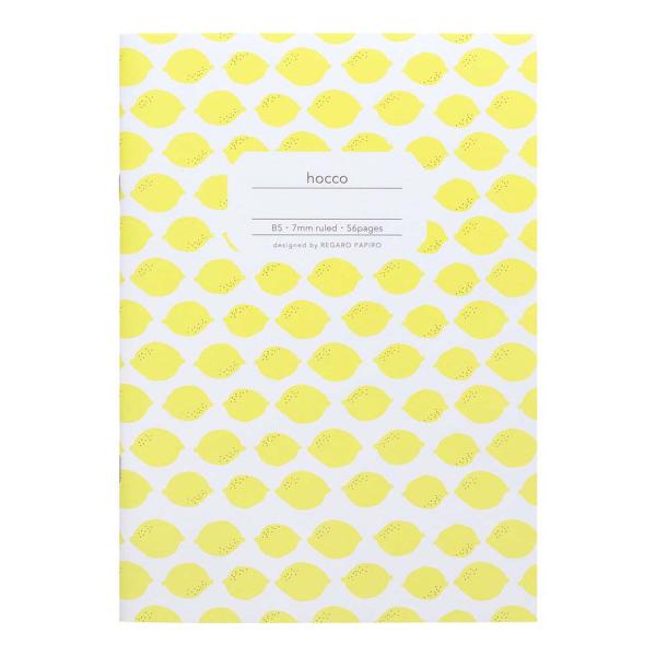 日本ノート nipponnote 柄ノート hocco (ホッコ) B5 レモン 5冊セット X00...
