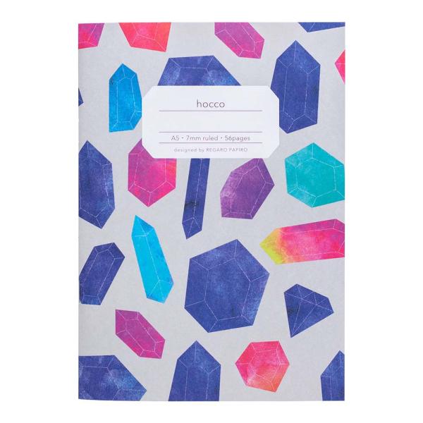 日本ノート nipponnote 柄ノート hocco (ホッコ) A5 宝石 5冊セット X001...