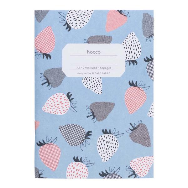 日本ノート nipponnote 柄ノート hocco (ホッコ) A6 いちご 5冊セット X00...