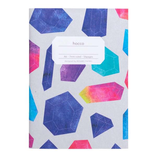 日本ノート nipponnote 柄ノート hocco (ホッコ) A6 宝石 5冊セット X001...