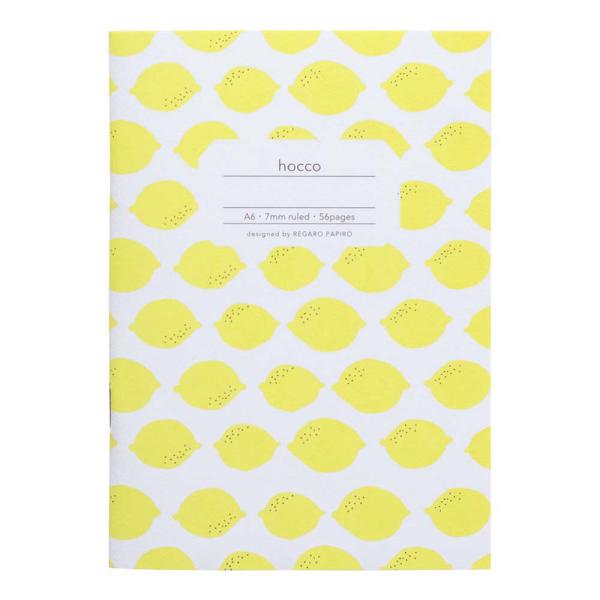 日本ノート nipponnote 柄ノート hocco (ホッコ) A6 レモン 5冊セット X00...