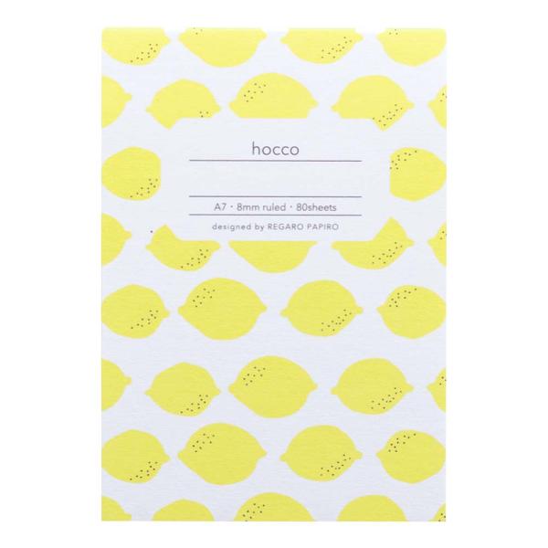 日本ノート nipponnote 柄ノート hocco (ホッコ) A7メモ レモン 5冊セット E...