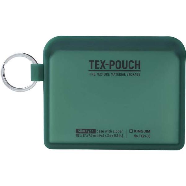 キングジム KINGJIM TEX−POUCH SLIM カーキ TXP400カ-