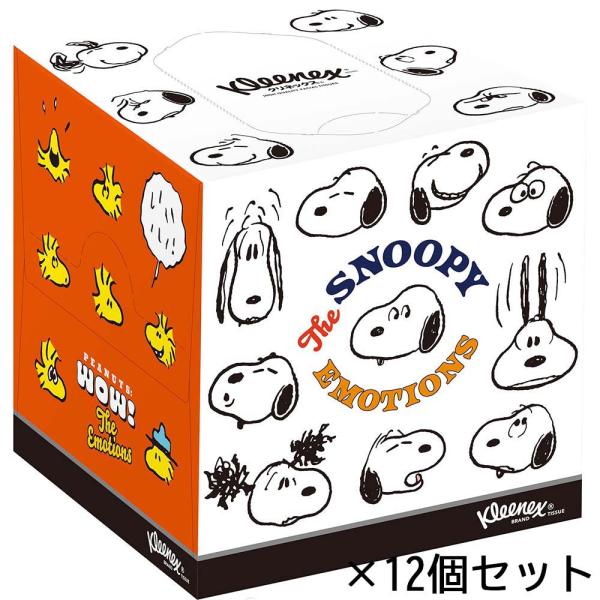 日本製紙クレシア CRECiA クリネックス ティシュー 80組 スヌーピー 12個セット 4605...