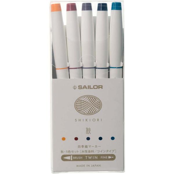 セーラー万年筆 SAILOR SHIKIORI 四季織 マーカー 5色セット 秋 255101003