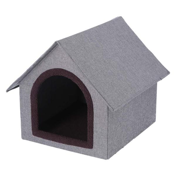 不二貿易 ペットハウス 三角屋根 Lサイズ グレー 53717