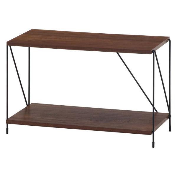 不二貿易 EZBO ワイヤーラック 2段 60幅 ミドルブラウン 77539