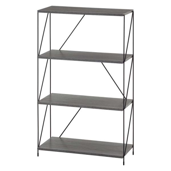 不二貿易 EZBO ワイヤーラック 4段 60幅 グレー 77553