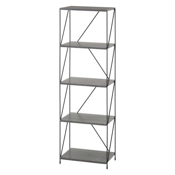 不二貿易 EZBO ワイヤーラック 5段 40幅 グレー 77554