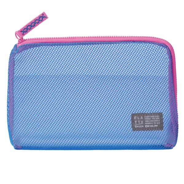 キングジム＜KING JIM＞ FLATTY(フラッティ) SHEER シアー メッシュポーチ Mサ...