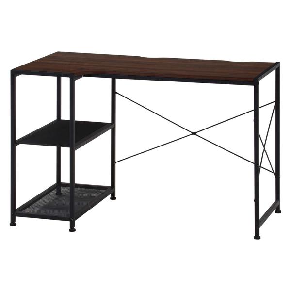 【欠品中:納期未定 入荷次第発送】不二貿易 左右組み換えコーナーデスク ルカ ブラウン 73614