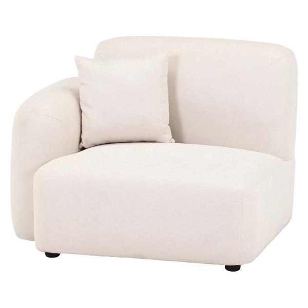 不二貿易 Chamill 1人掛けソファ(右肘) アイボリー 41304