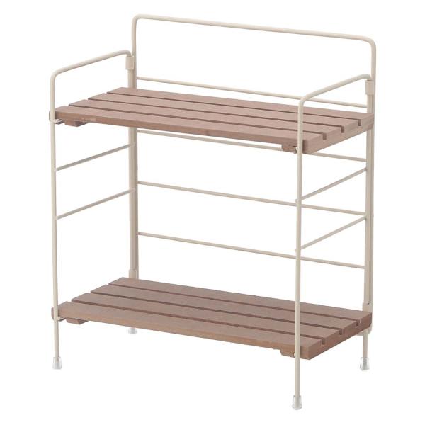 不二貿易 折りたたみラック リーブル アイボリー 38496