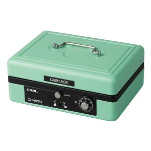 カール事務器 手提げ金庫 キャッシュボックス そとレジ A6 ライトグリーン CB-8250-U 簡易レジ セキュリティ 物販 イベント｜econvecoco