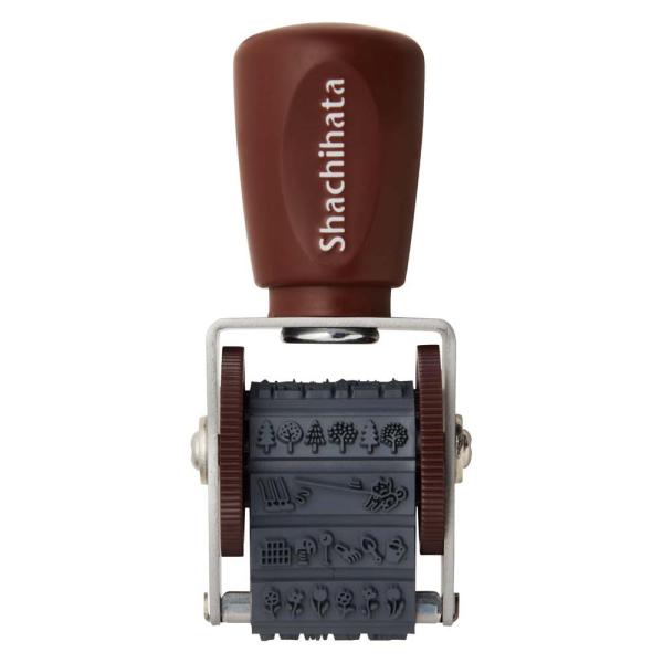 シャチハタ Shachihata 回転デコレーションスタンプ mini 散歩 NDR-15A4