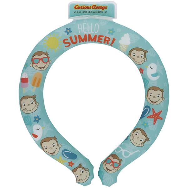 スケーター 涼感リングM おさるのジョージ NCL1 外遊び アウトドア ネックリング クールリング