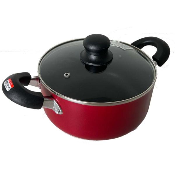 ヒラノトレーディング IH対応 フッ素 両手鍋 20cm