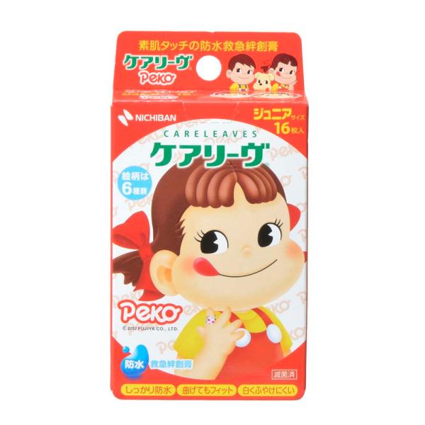 ニチバン NICHIBAN ケアリーヴ ペコチャン CLB16PK ジュニアサイズ 16枚 CLB1...