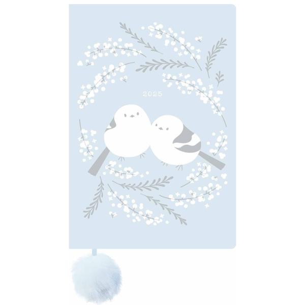 2025年 手帳 A6 アニマル/シマエナガ マンスリーダイアリー スケジュール帳 月間 10001...