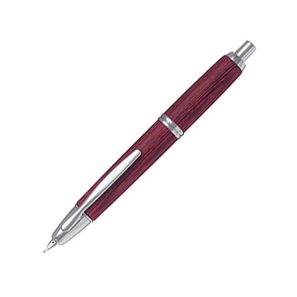 【欠品中：納期未定 入荷次第発送】パイロット PILOT 万年筆 キャップレス 木軸 レッド 極細字...