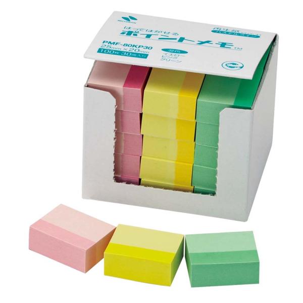 ニチバン NICHIBAN ポイントメモ 業務用パック 25mm×20mm 30冊 PMF-80KP...